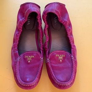 Pink Prada loafers